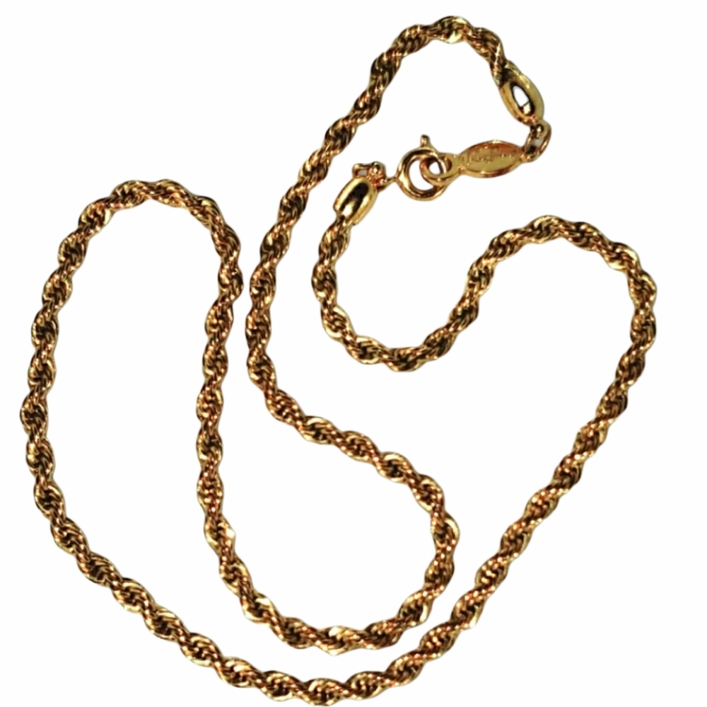 Napier Gold Rope Chain Necklace